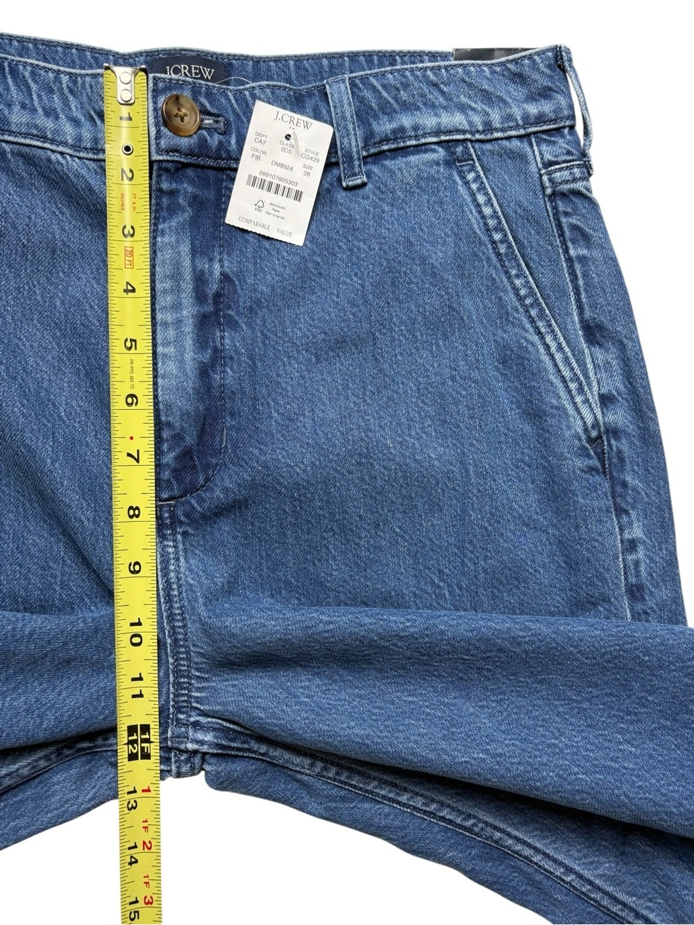 NWT J.Crew Drapey Wide-Leg Trouser Jeans Faded Indigo Blue CG429 Size 29 - Picture 6 of 12
